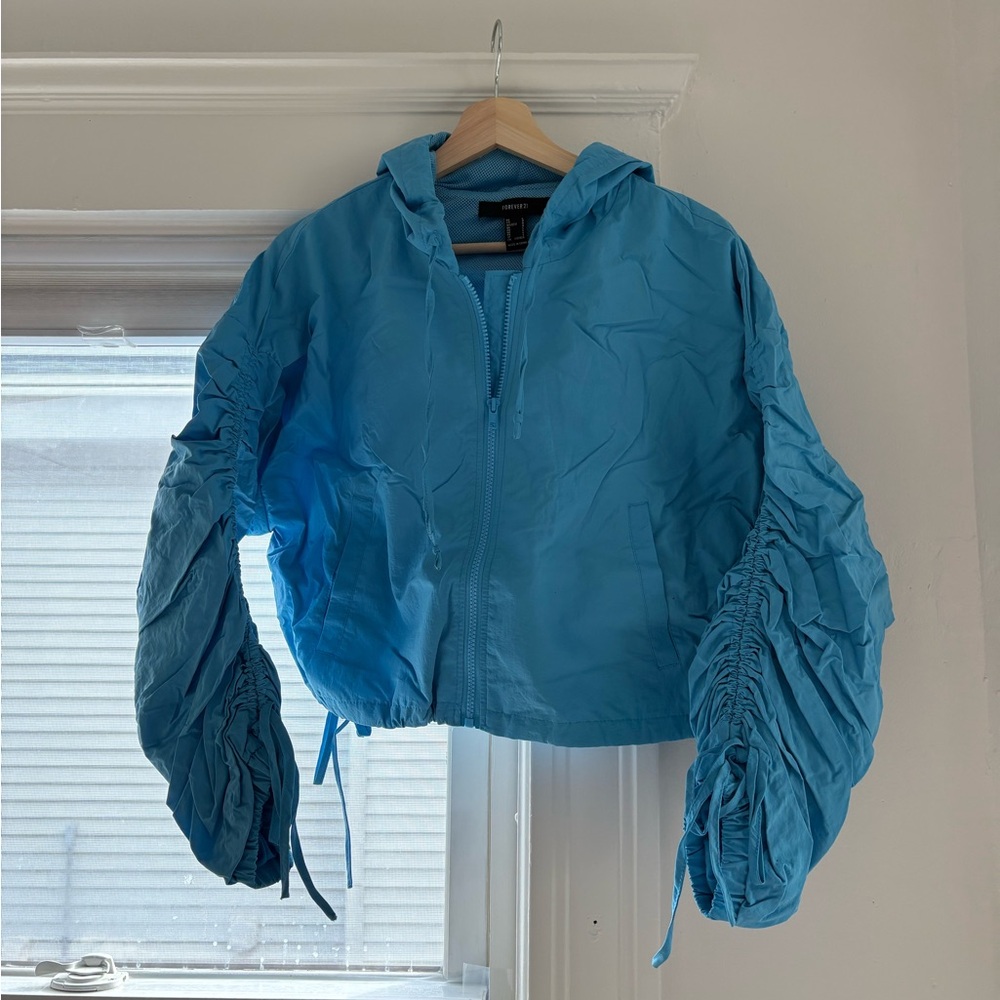 Forever 21 blue Athleisure jacket size large